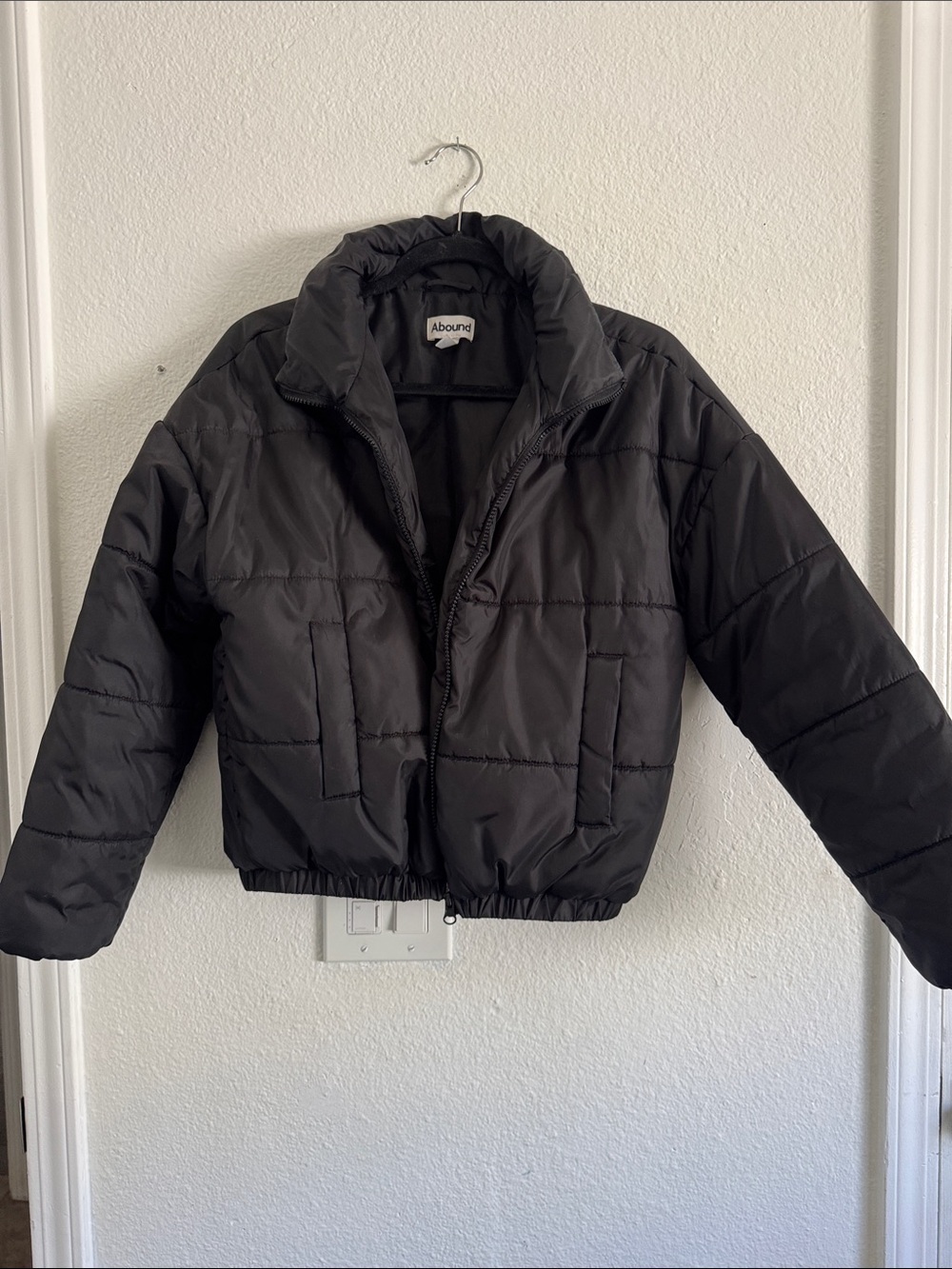 Abound Black Quilted Kids Puffer Coat